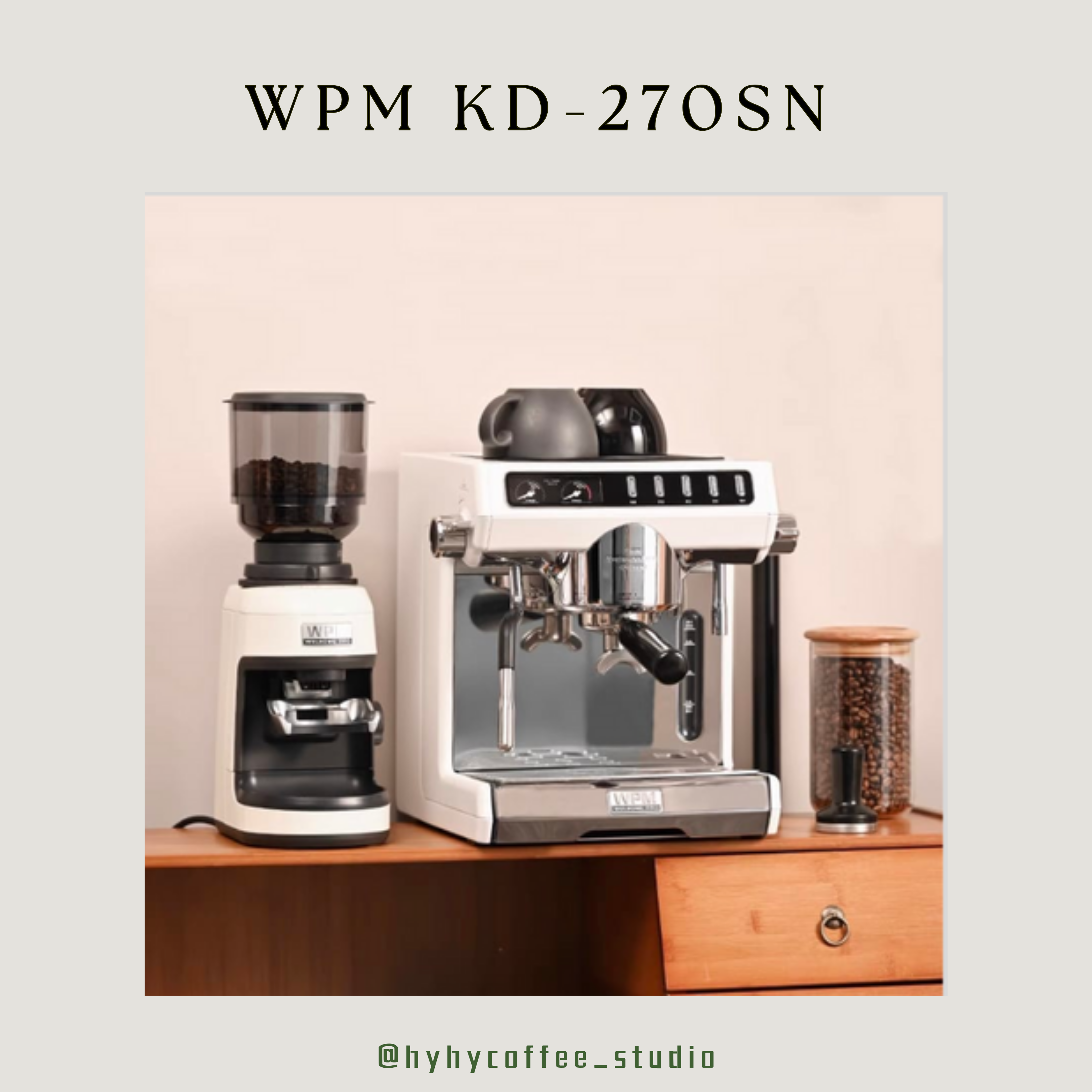 【香港電壓】WPM  KD-270SN 雙加熱塊意式咖啡機（一年保養）
