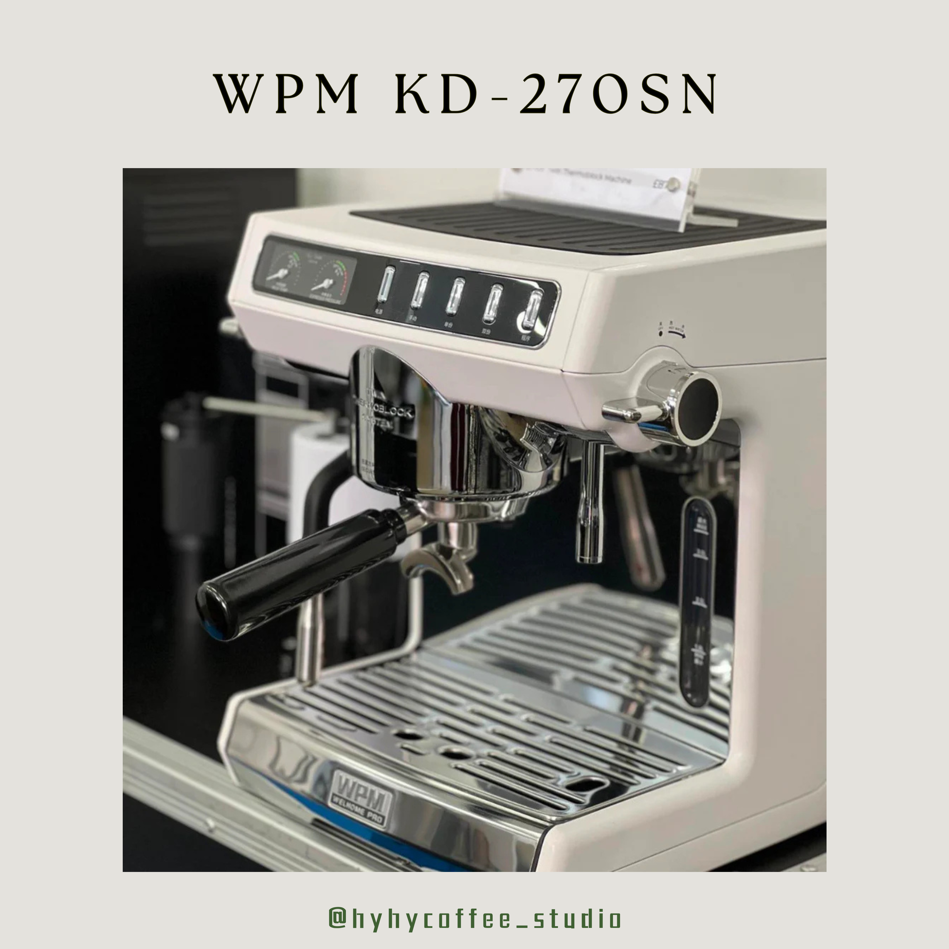 【香港電壓】WPM  KD-270SN 雙加熱塊意式咖啡機（一年保養）