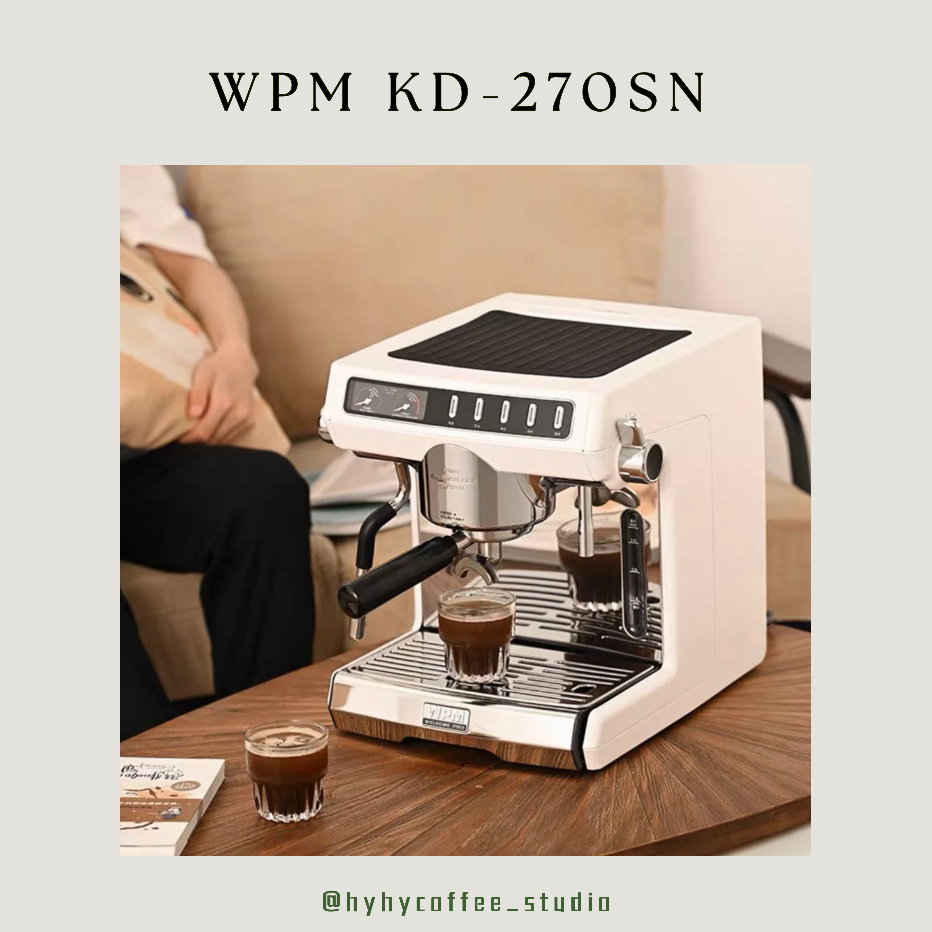 【香港電壓】WPM  KD-270SN 雙加熱塊意式咖啡機（一年保養）