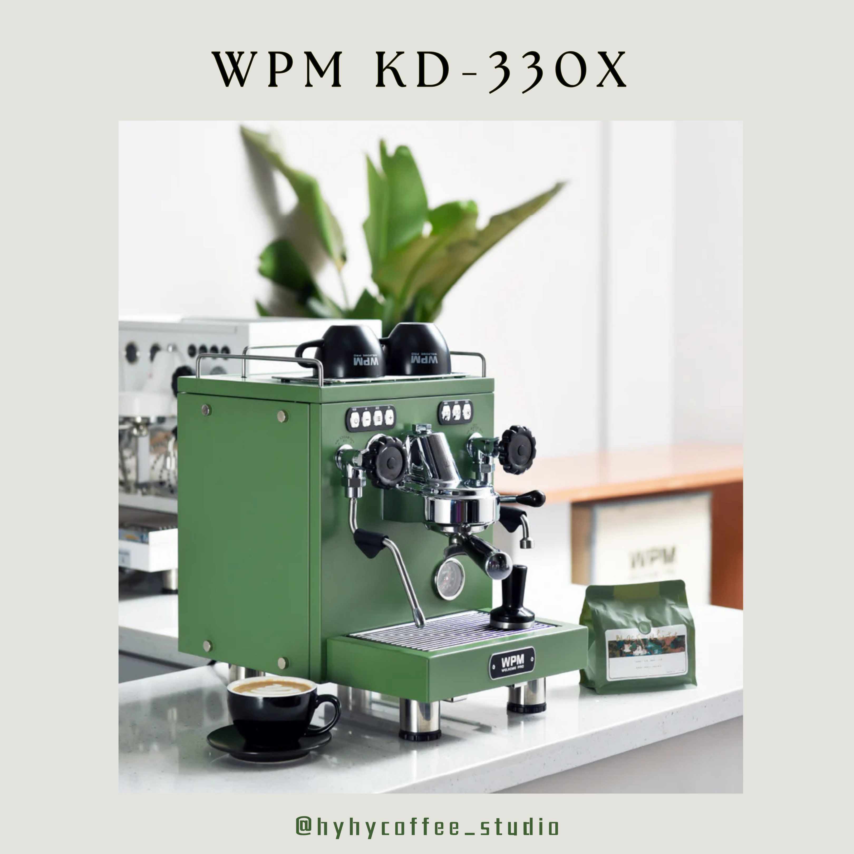 【香港電壓】WPM KD-330X 單頭鍋爐意式咖啡機(綠/黑/銀/白)