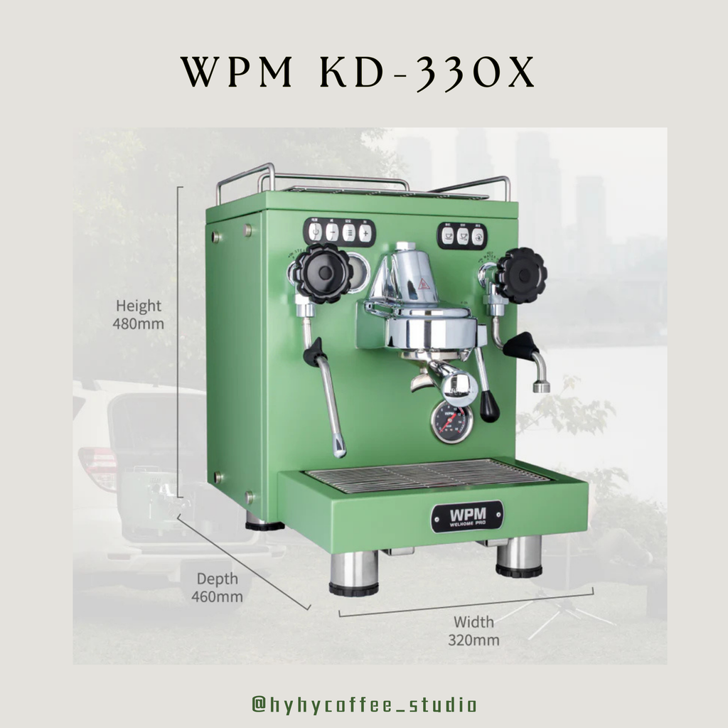 【香港電壓】WPM KD-330X 單頭鍋爐意式咖啡機(綠/黑/銀/白)
