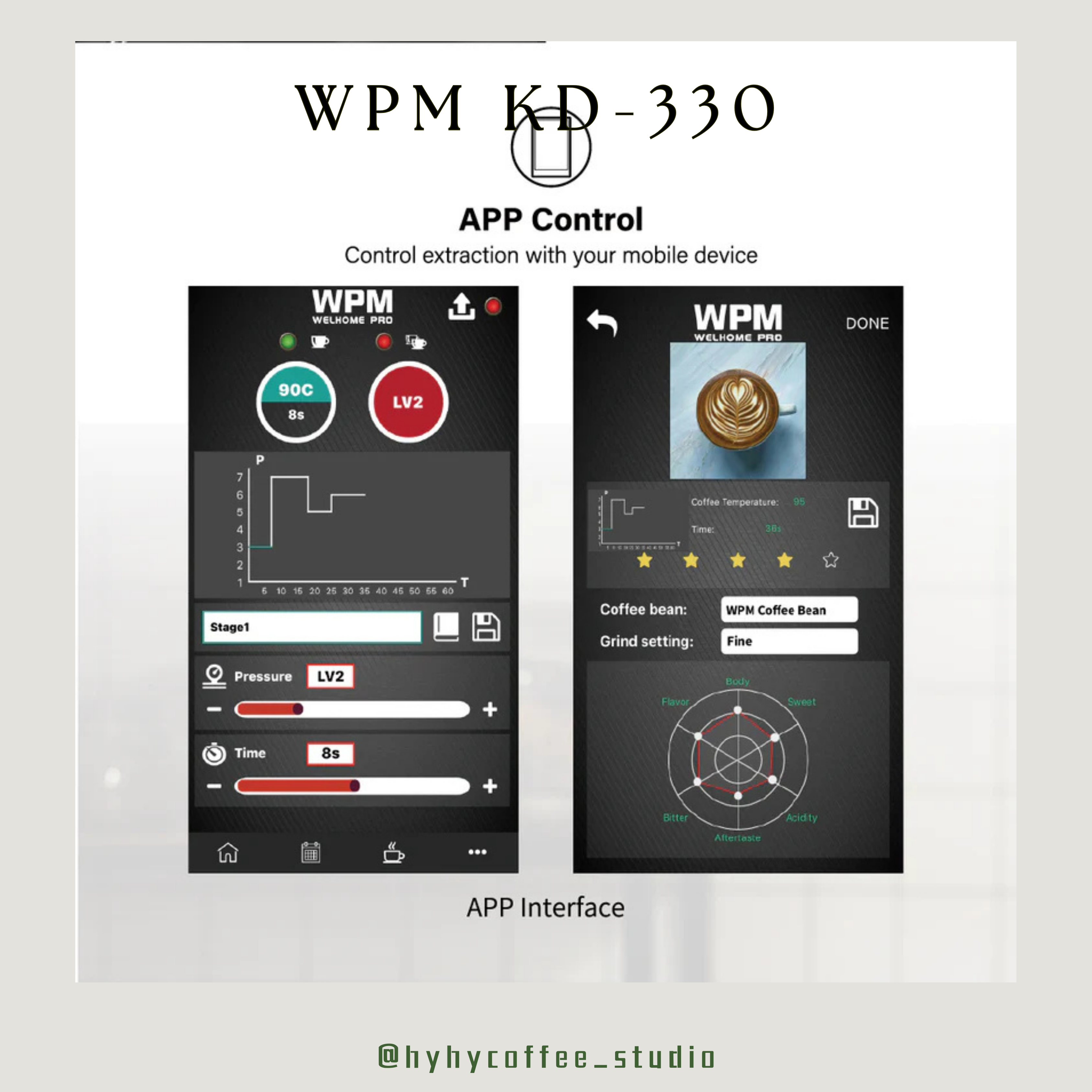 【香港電壓】WPM KD-330 單頭鍋爐意式咖啡機 黑色