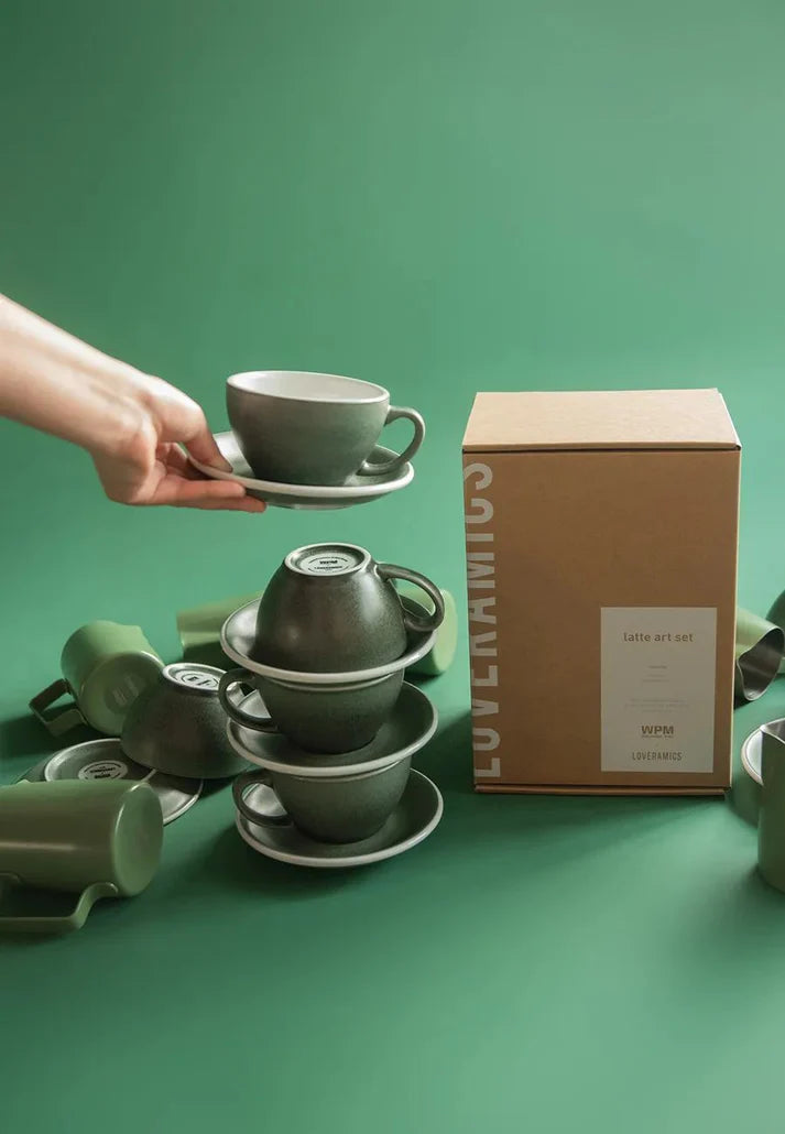 WPM x Loveramics Latte Art Set Green