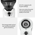 WPM ZD-10T 電動磨豆機 黑/白 【一年保養】