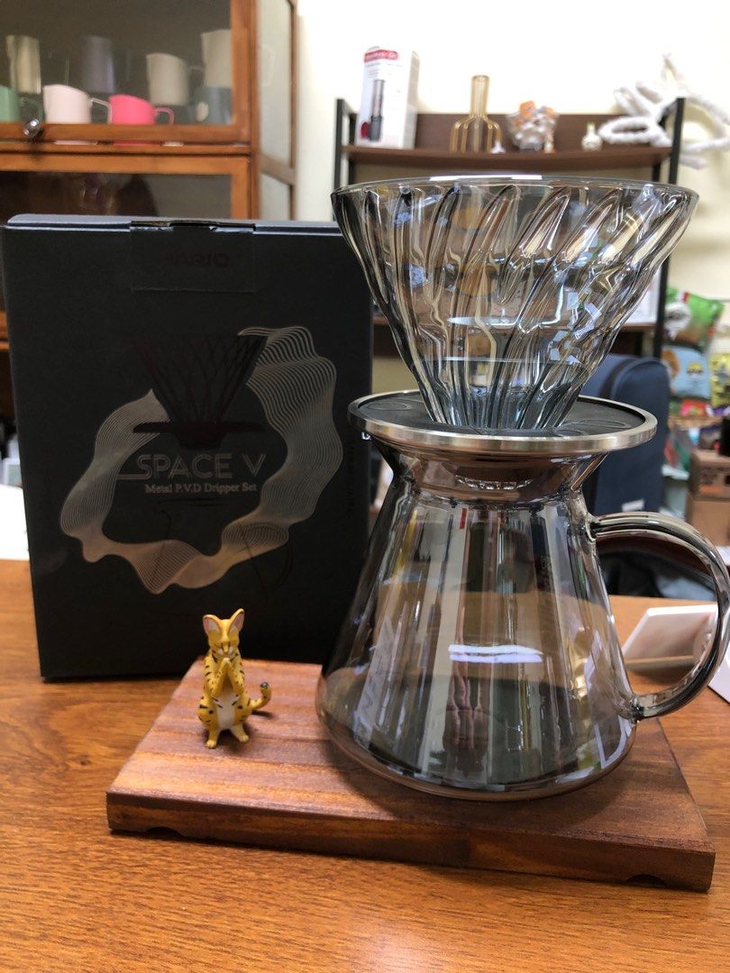 Hario V60 Space V 太空黑玻璃手沖套裝 02 (PVD Dripper Set)