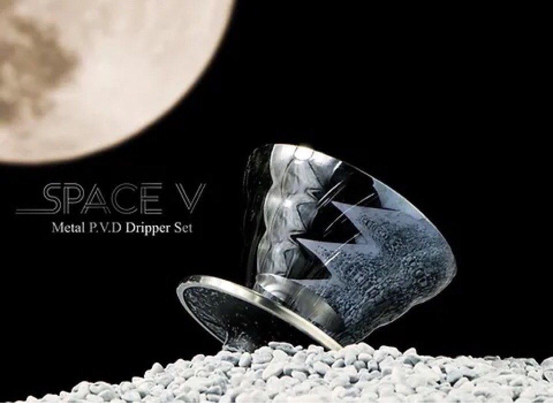 Hario V60 Space V 太空黑玻璃手沖套裝 02 (PVD Dripper Set)