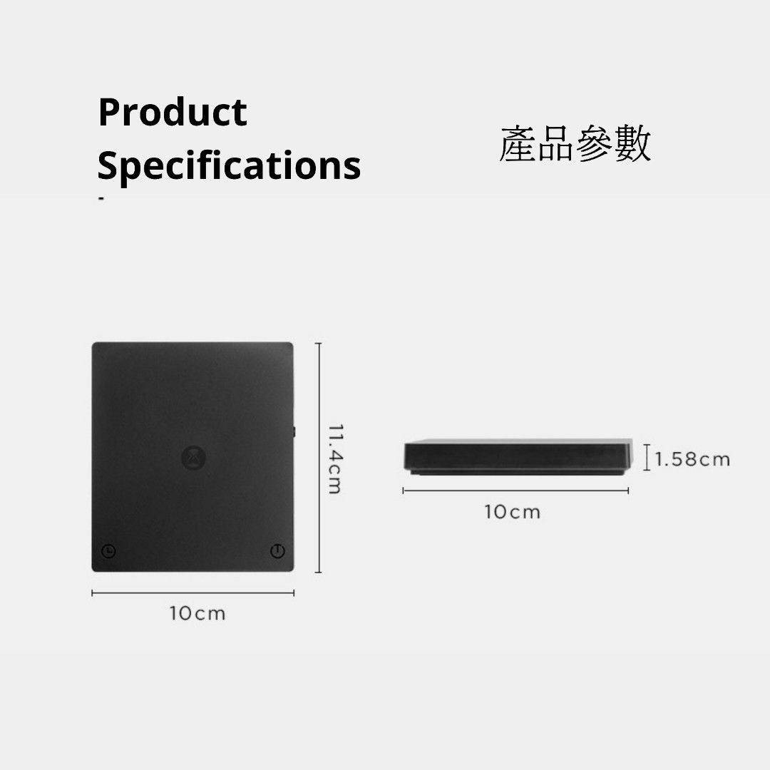 Timemore 黑鏡Mini咖啡電子磅帶流速 義式手沖兩用--黑/白